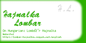 hajnalka lombar business card